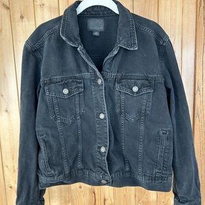 Women’s American Eagle Outfitters Black Denim Jacket Size L